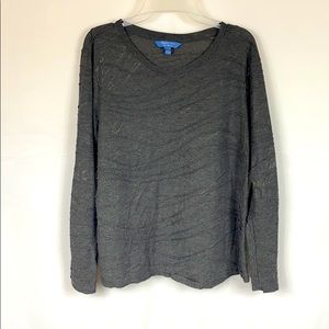 Xl Vera Wang textured grey long sleeve shirt